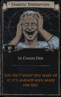 Chaotic Disposition Card